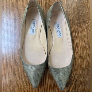Jimmy Choo metallic flats